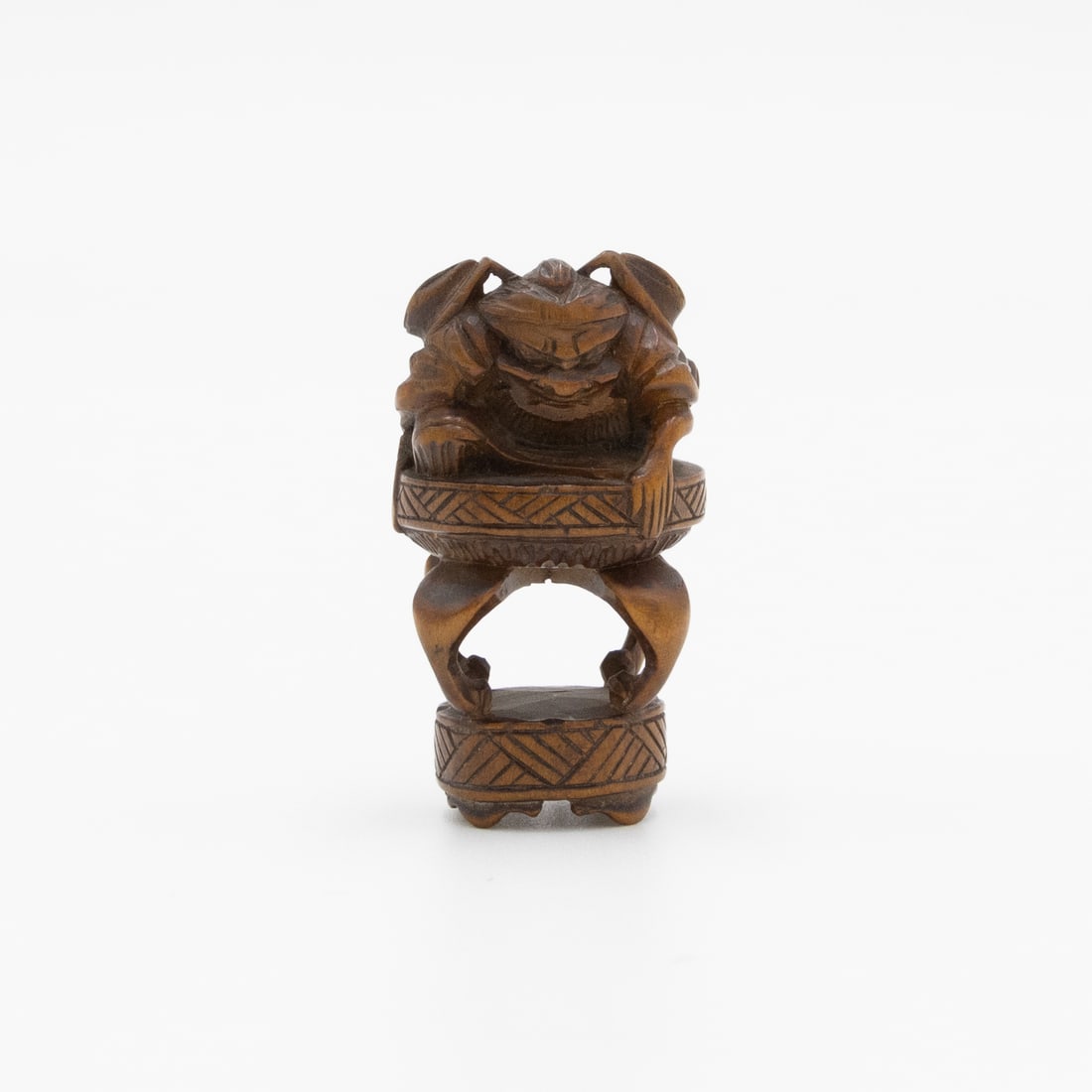 19th-century Netsuke of Shoki, Japanese Antique: 19th-century wooden netsuke of ShokiSize: (H) 4.1 x (W) 2.3 x (D) 2.3 cmCondition: Good for age.Ref: JG0625NA03