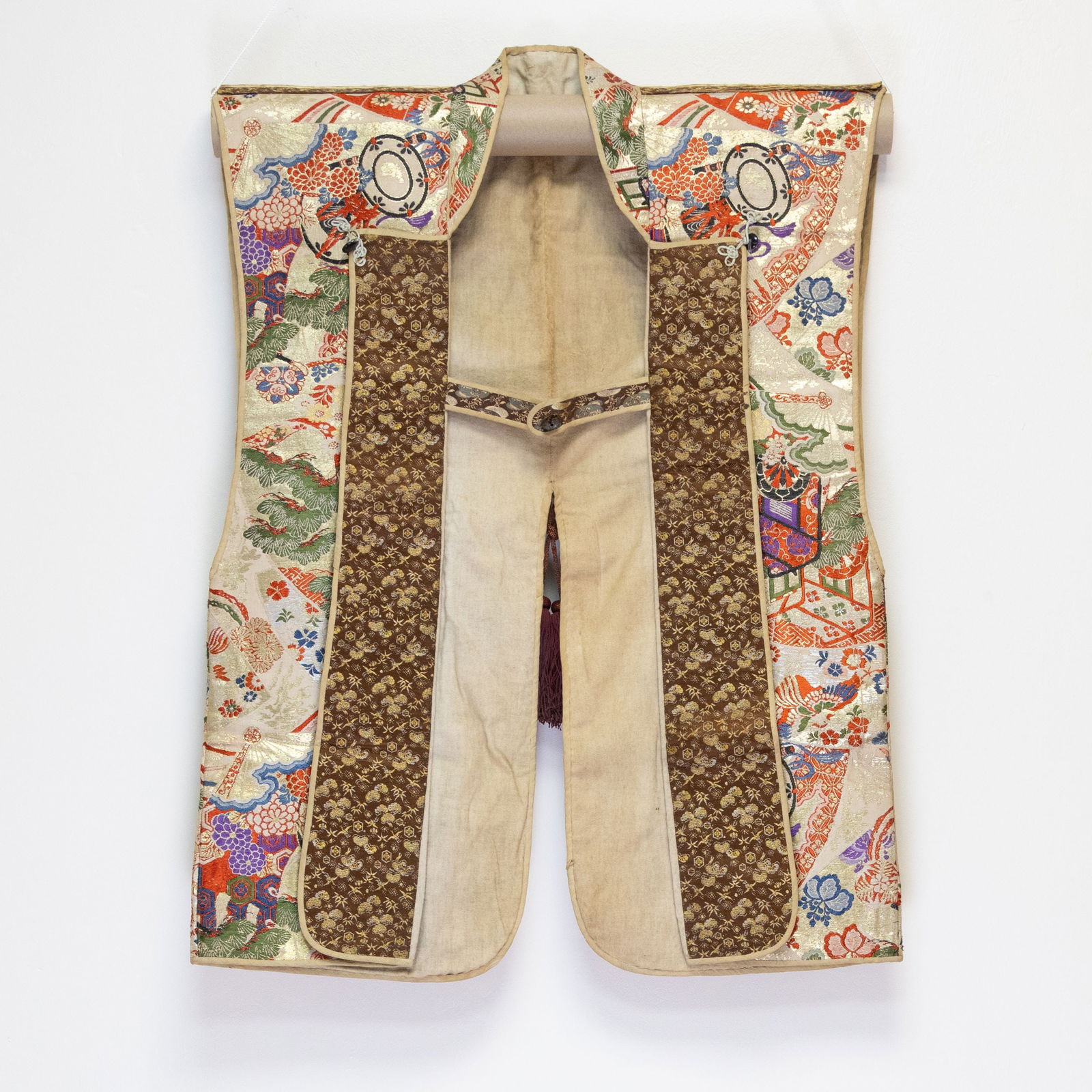 Jinbaori, Design of Flowers and Musical Instruments, 19th-Century (1 of 2)