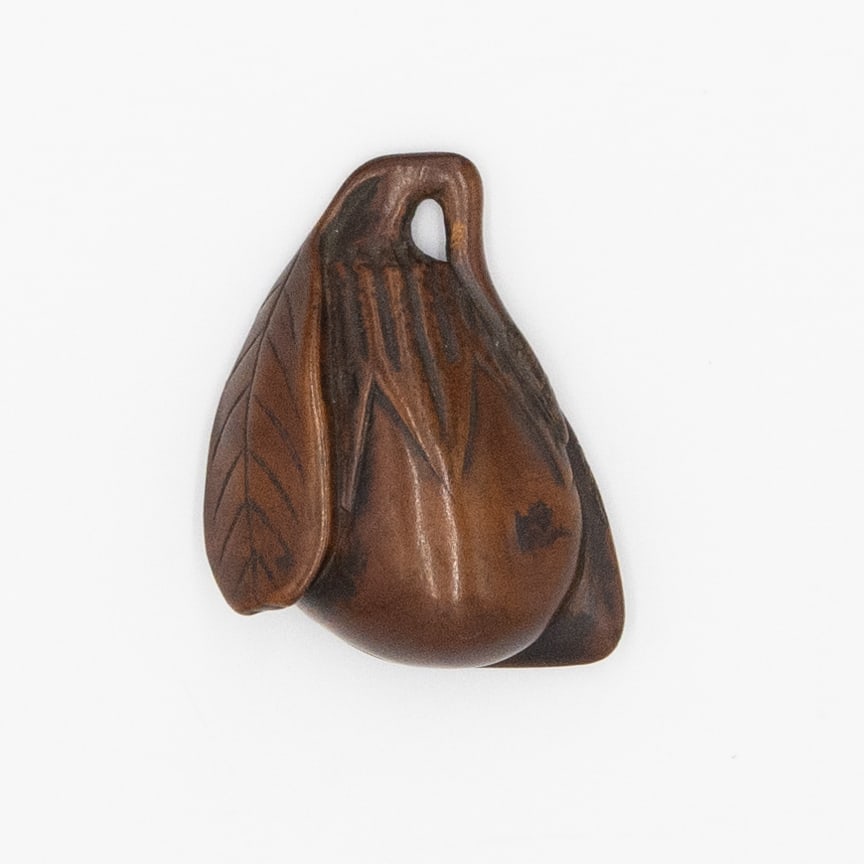 Wooden Netsuke of an Eggplant, 19th-Century (1 of 9)