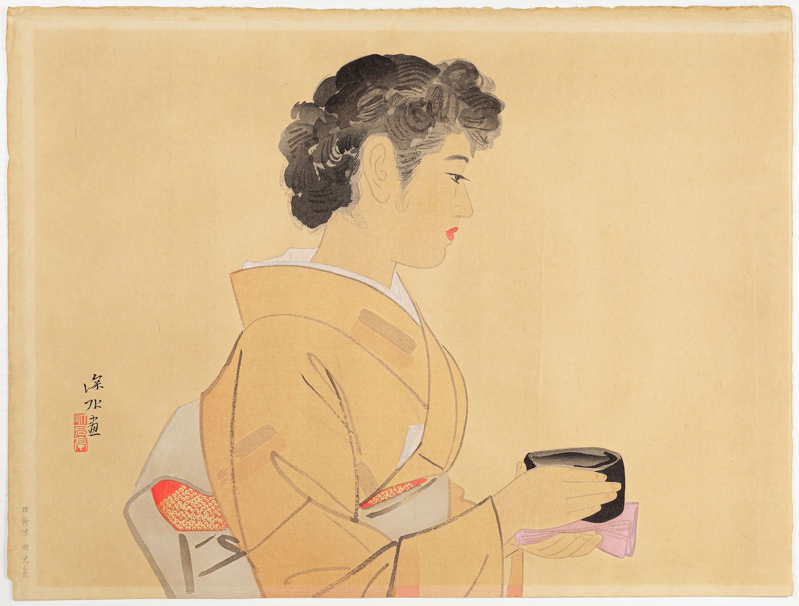 Shinsui Ito, Tea Ceremony, Showa Era, Shin-Hanga (1 of 2)