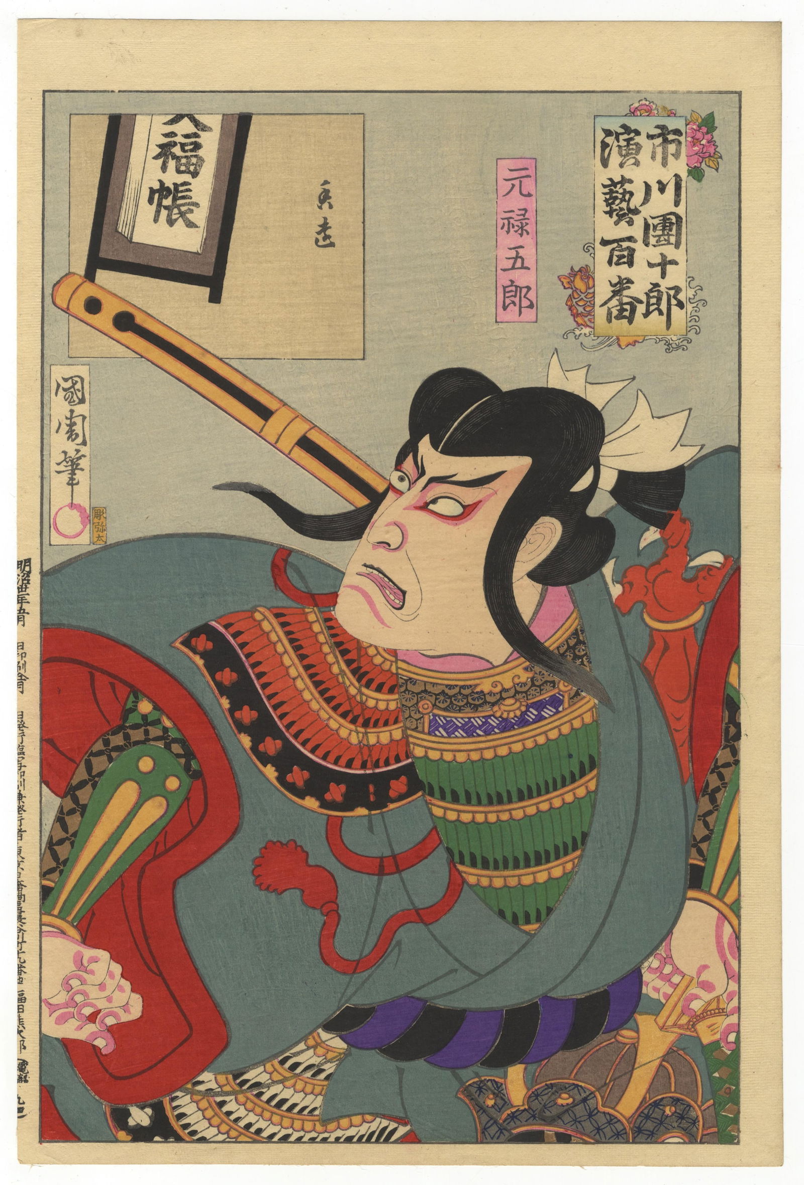 Kunichika Toyohara, Genroku Goro, Ichikawa Danjuro (1 of 2)