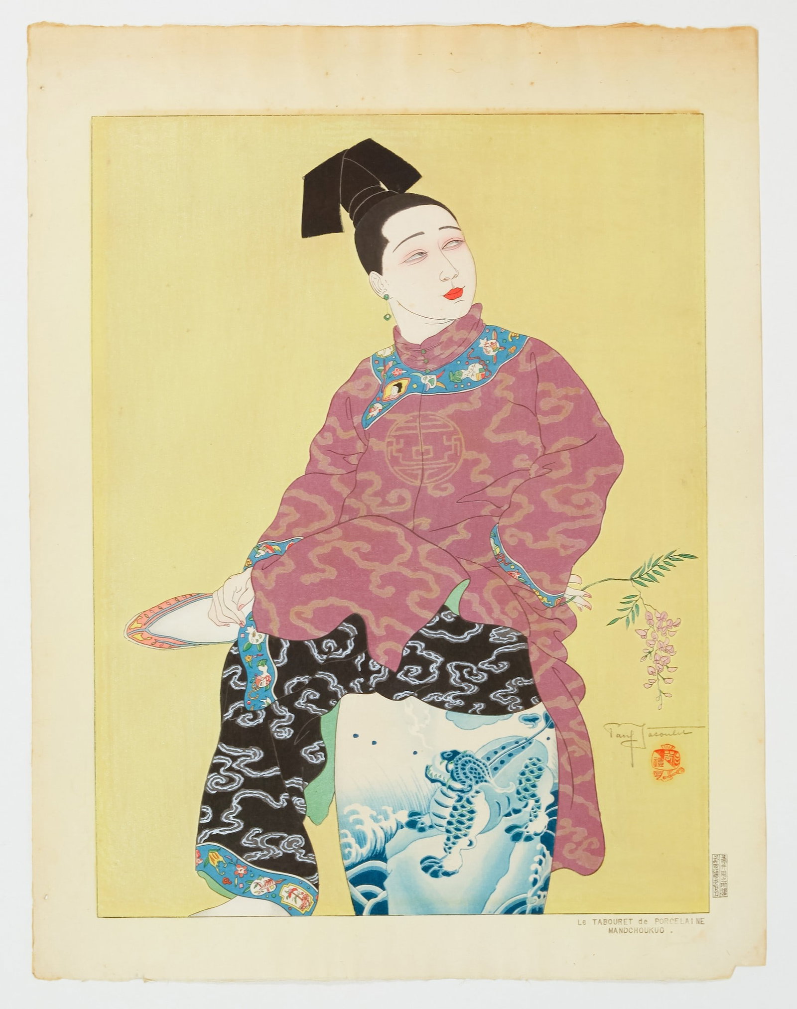 Paul Jacoulet, Le Tabouret de Porcelaine, Mandchoukuo (1 of 2)