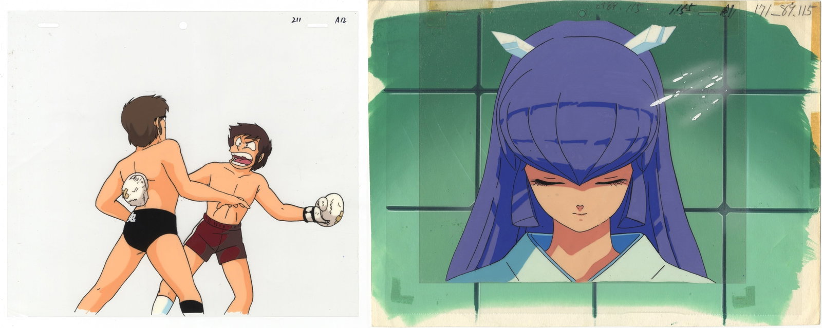 Set of 2 Vintage Urusei Yatsura Animation Cels (1 of 5)