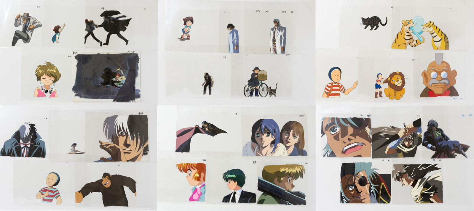 Set of 30 Vintage Anime Production Cels and Sketches (1 of 13)