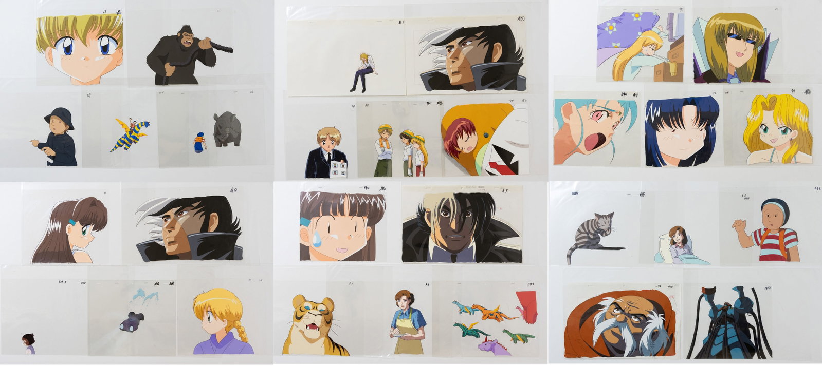 Set of 30 Production Celga and Sketches, Vintage Anime (1 of 13)