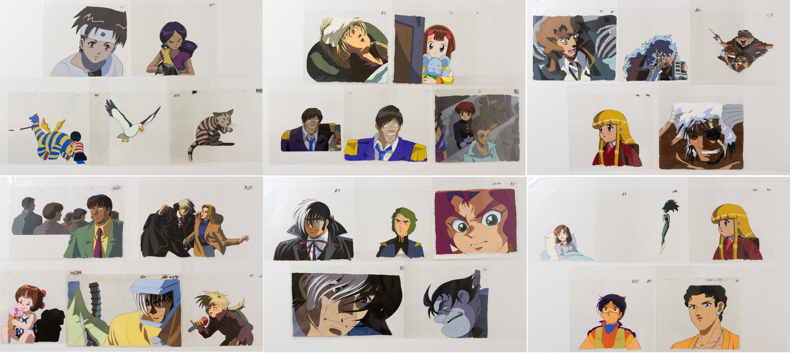 Set of 30 Vintage Anime Production Cels and Sketches (1 of 13)