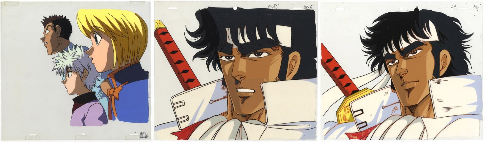 Set of 3 Hunter x Hunter, Sakigake Otokojuku Anime Cels (1 of 9)