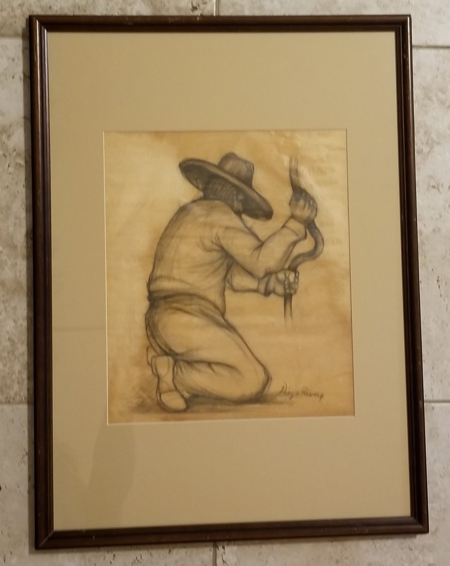 Diego Rivera Pencil on Rice Paper (1 of 5)