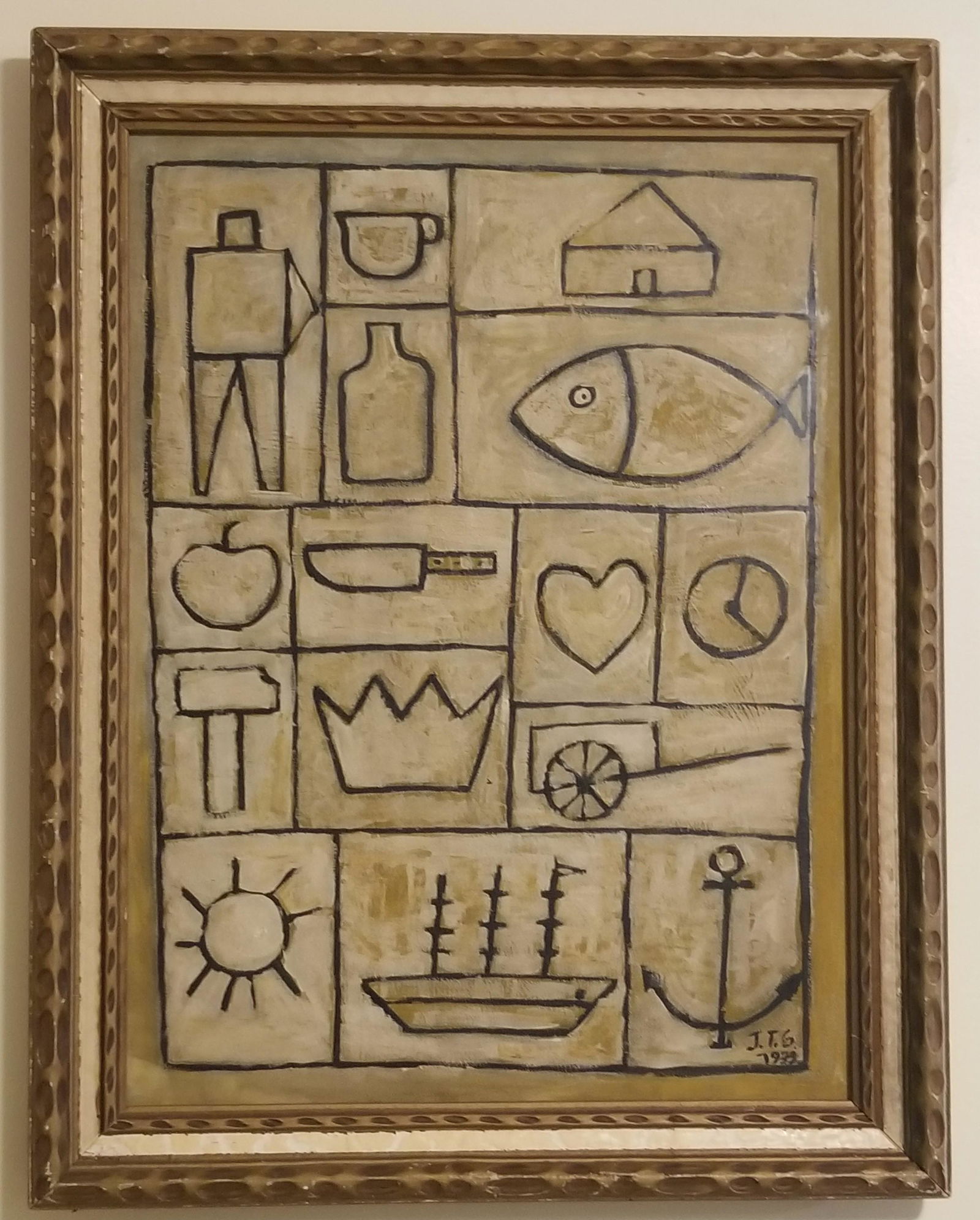 Joaquin Torres-Garcia 1932, Oil Wood (1 of 4)