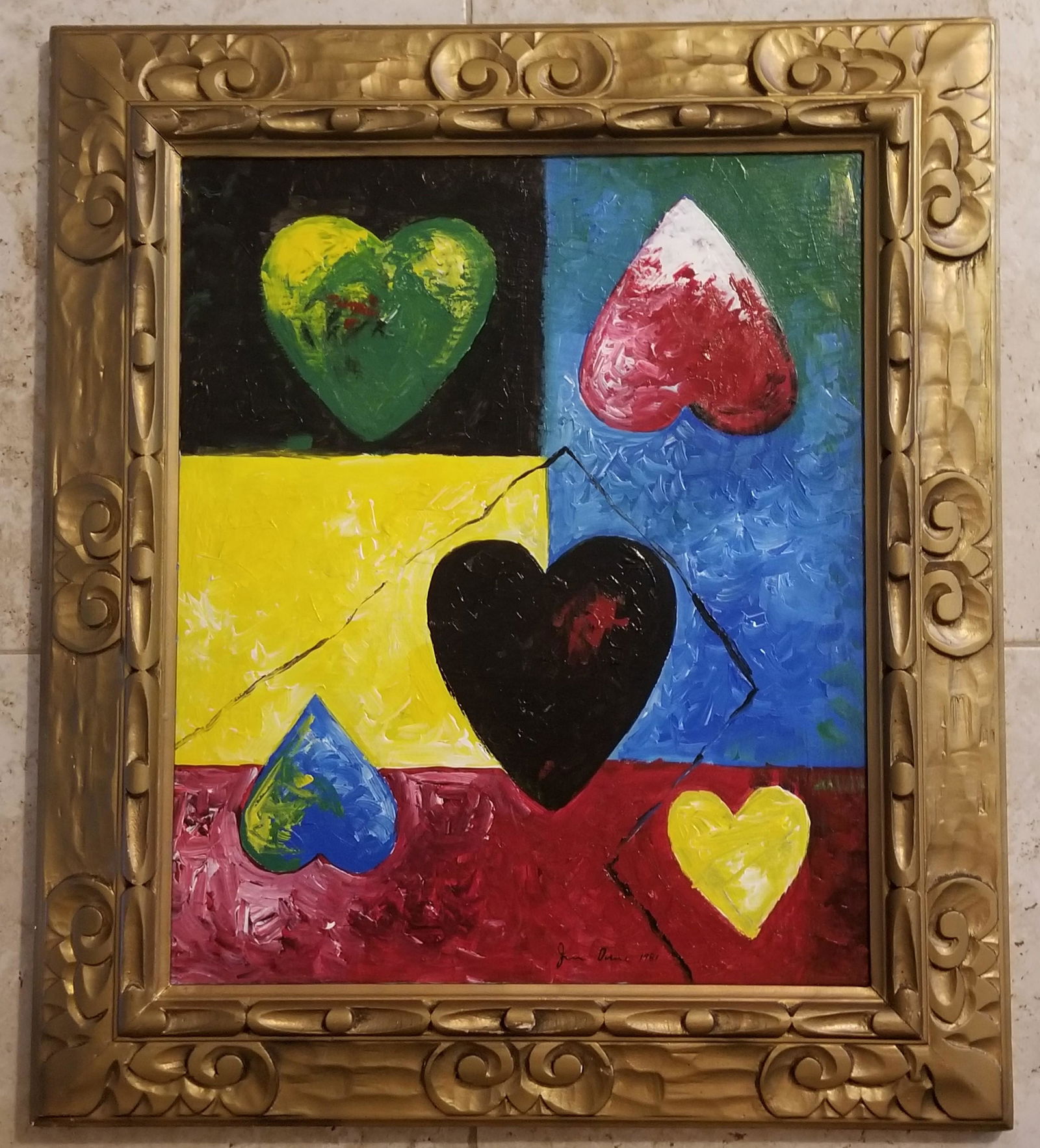 Jim Dine (1981) Acrylic Canvas (1 of 8)