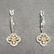 Pretty 14 KT White Gold Diamond Earrings