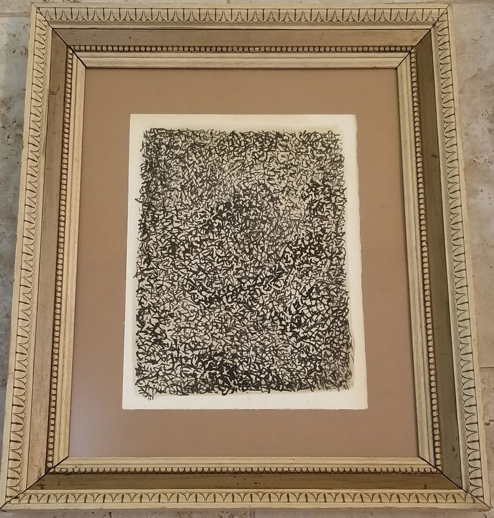 Mark Tobey Nice Details: Attributed to Mark Tobey, it does not have a COA. Provenance: private owner. Biography: Mark George Tobey - the forerunner of ‘Abstract Expressionism’ - was born in 1890 in Centerville in the Unit