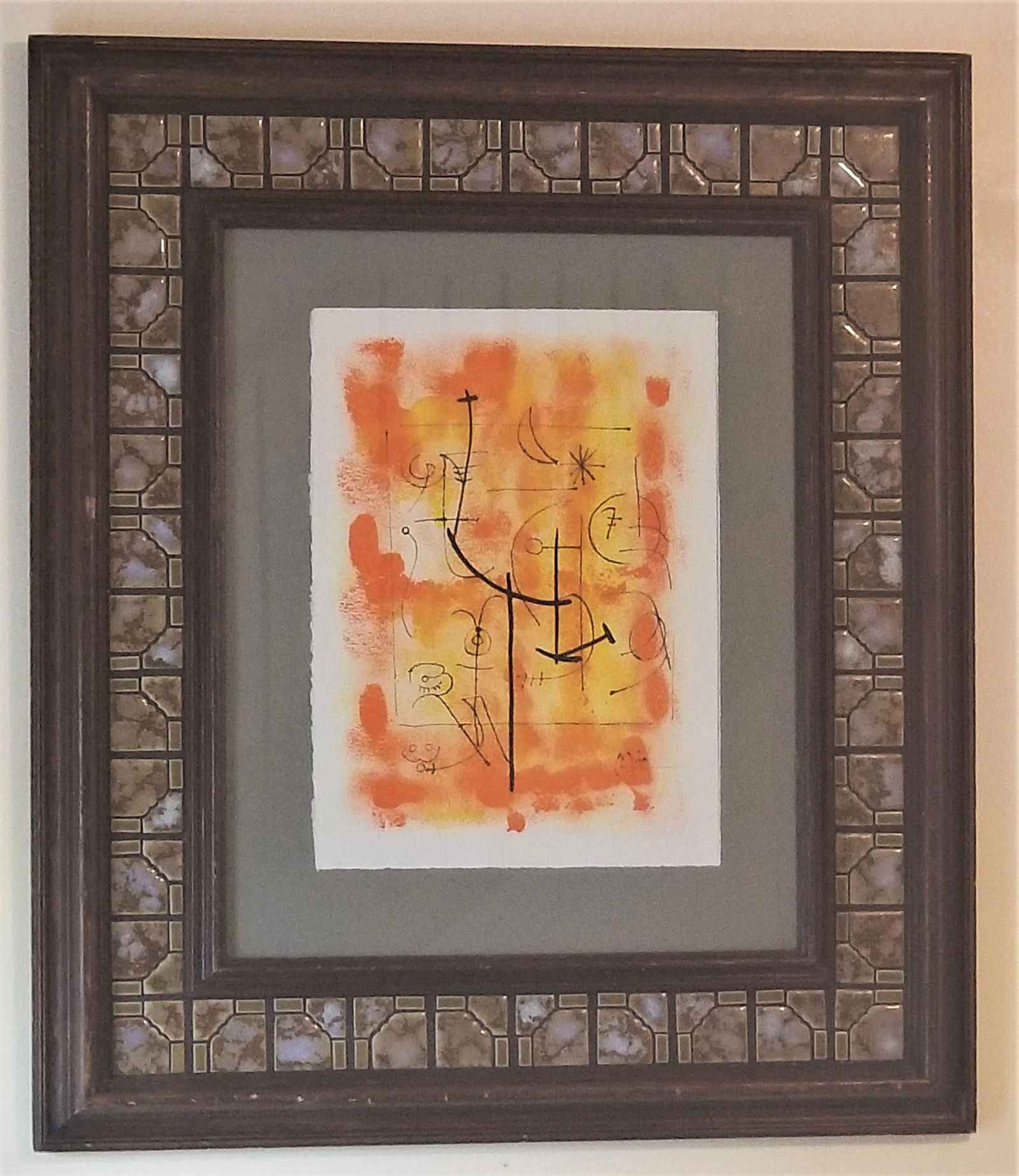 Joan Miro Hand Signed Mixed Media/Paper (1 of 5)