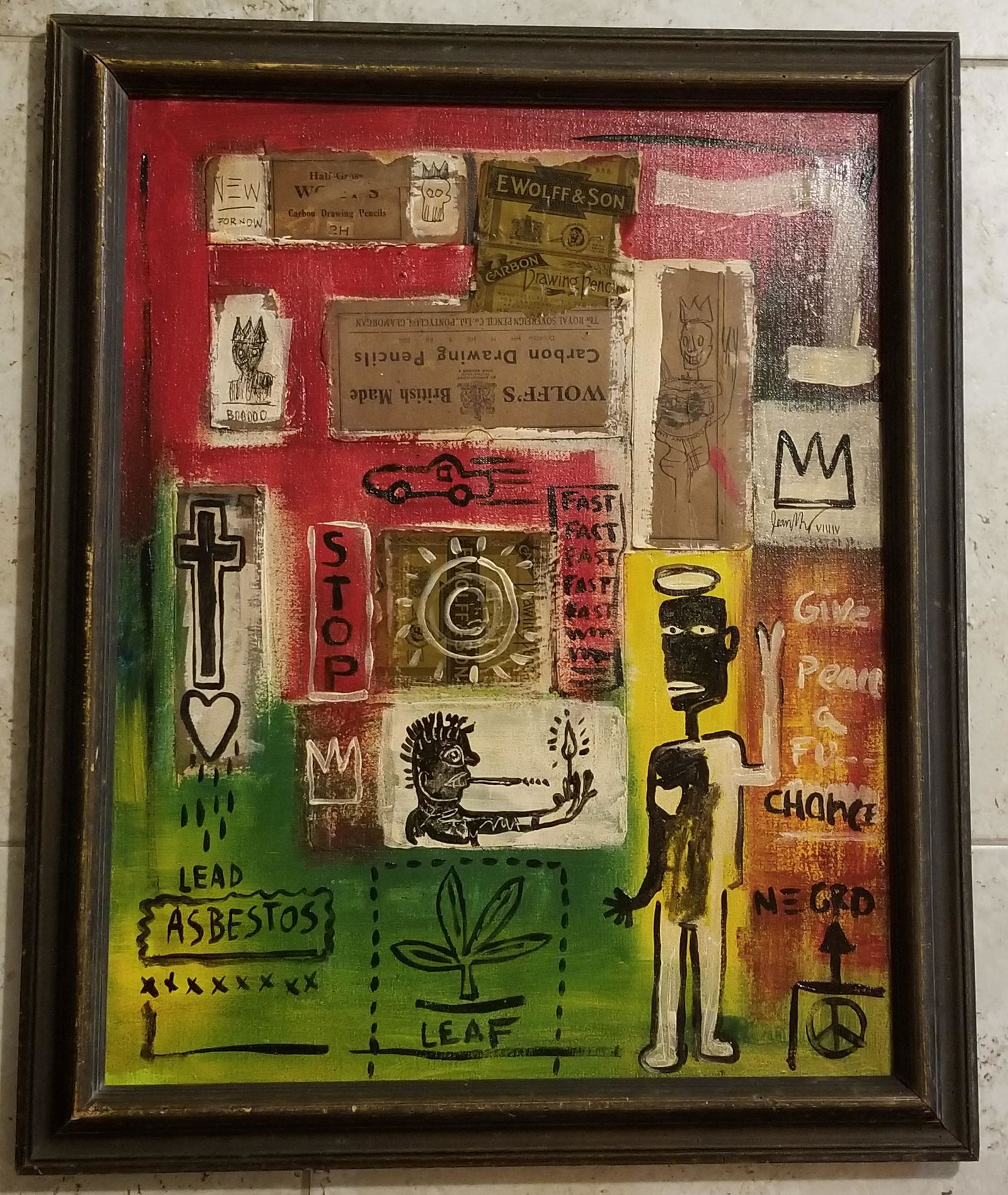 Jean-Michel Basquiat Acrylic and Oil Stick Paper (1 of 4)