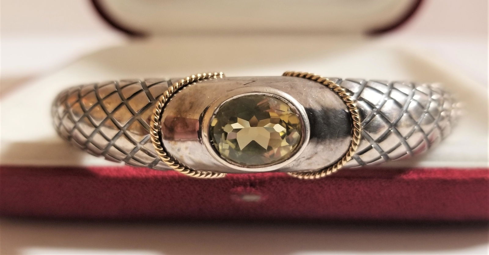 Amazing 925 Sterling Silver Peridot Bracelet (1 of 7)