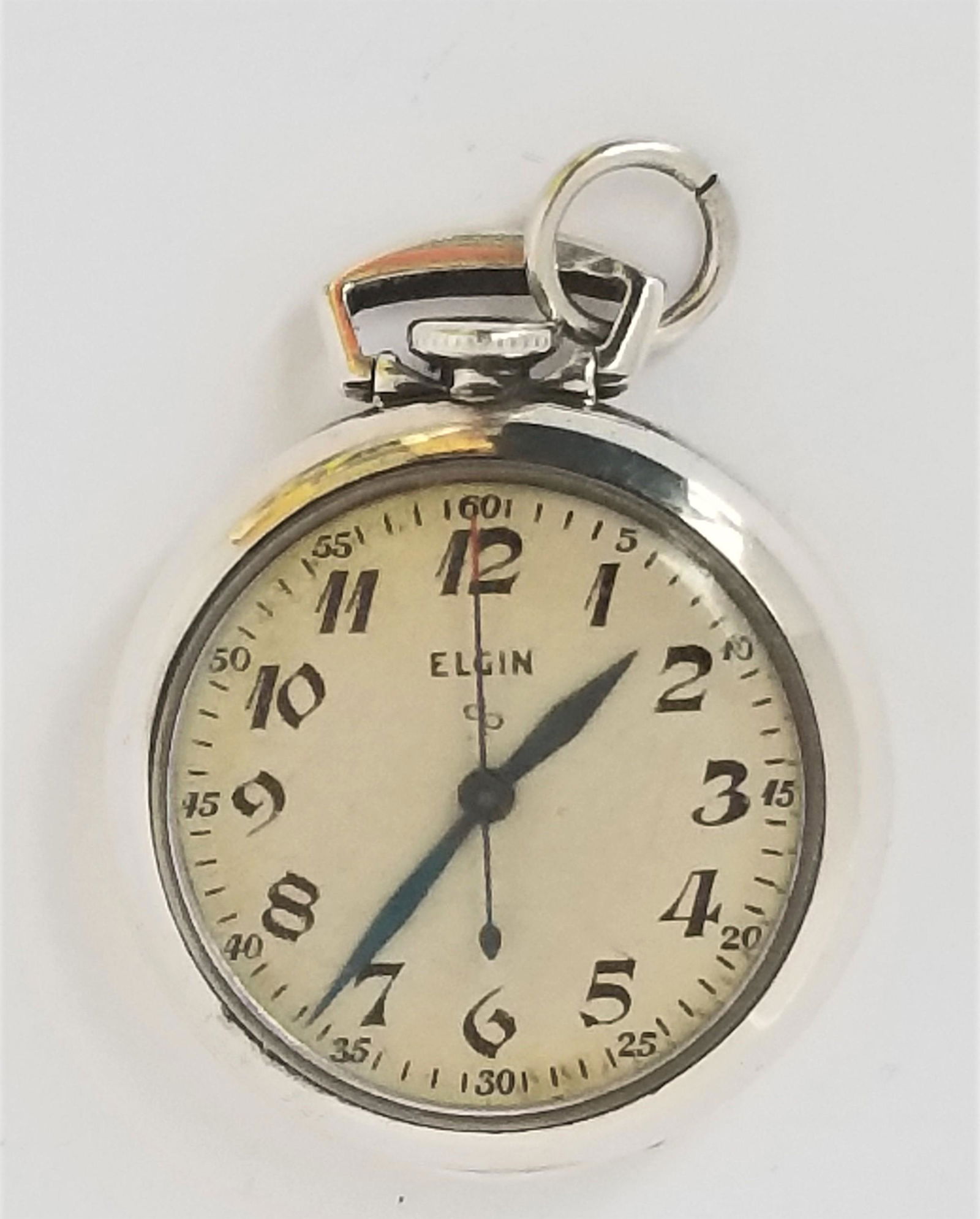 Vintage Elgin Sterling Silver Pocket Watch (1 of 5)