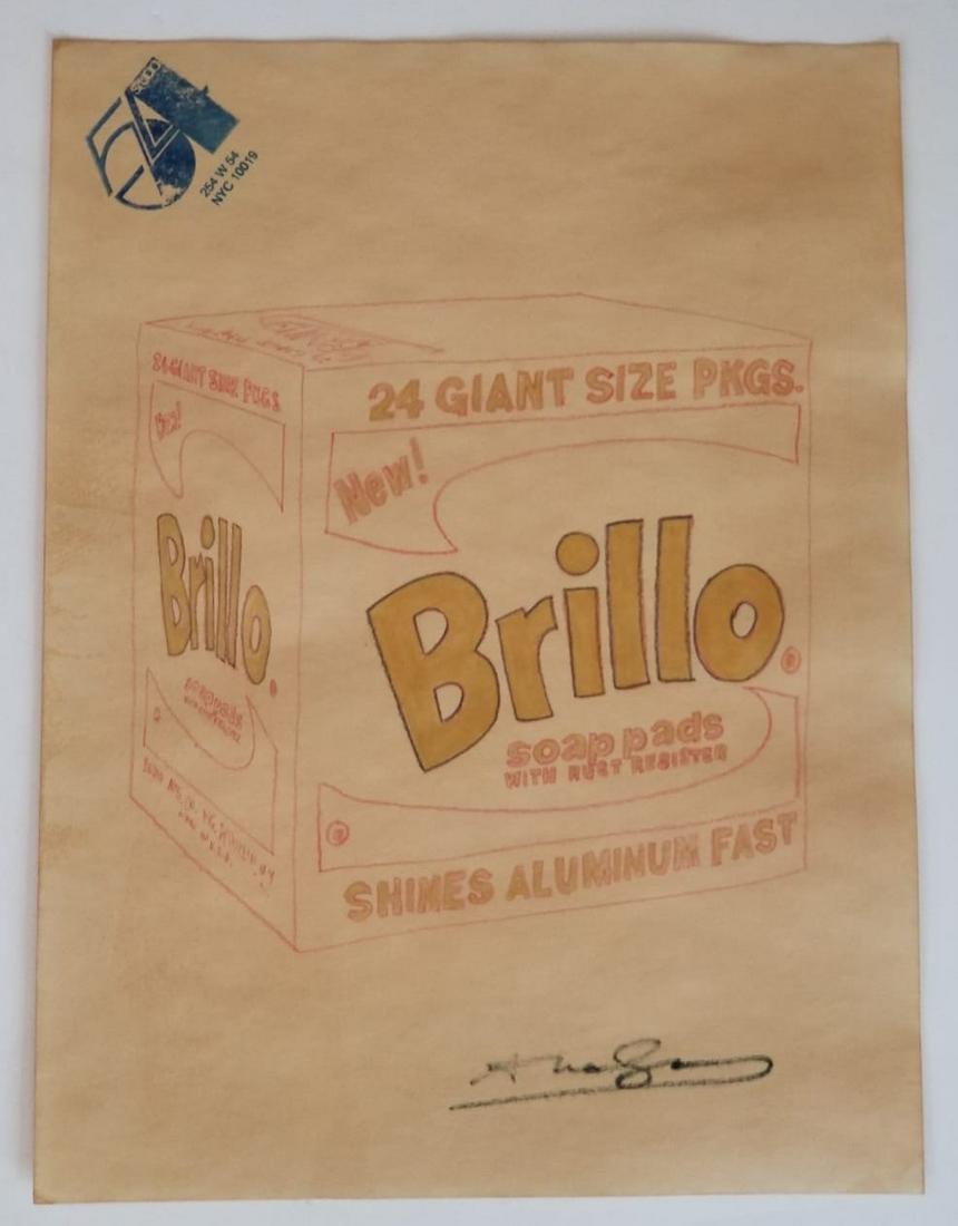Andy Warhol Brillo Box Drawing (1 of 3)