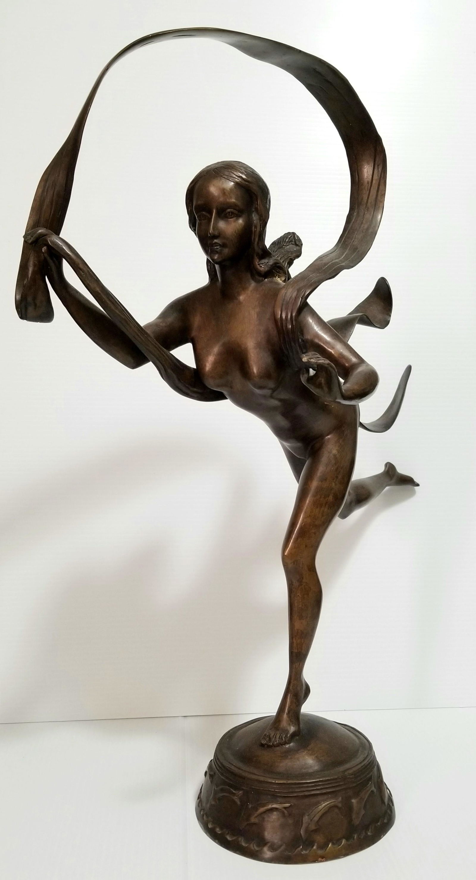 Beautiful Art Deco Lady Dancer Bronze Sculpture (1 of 3)