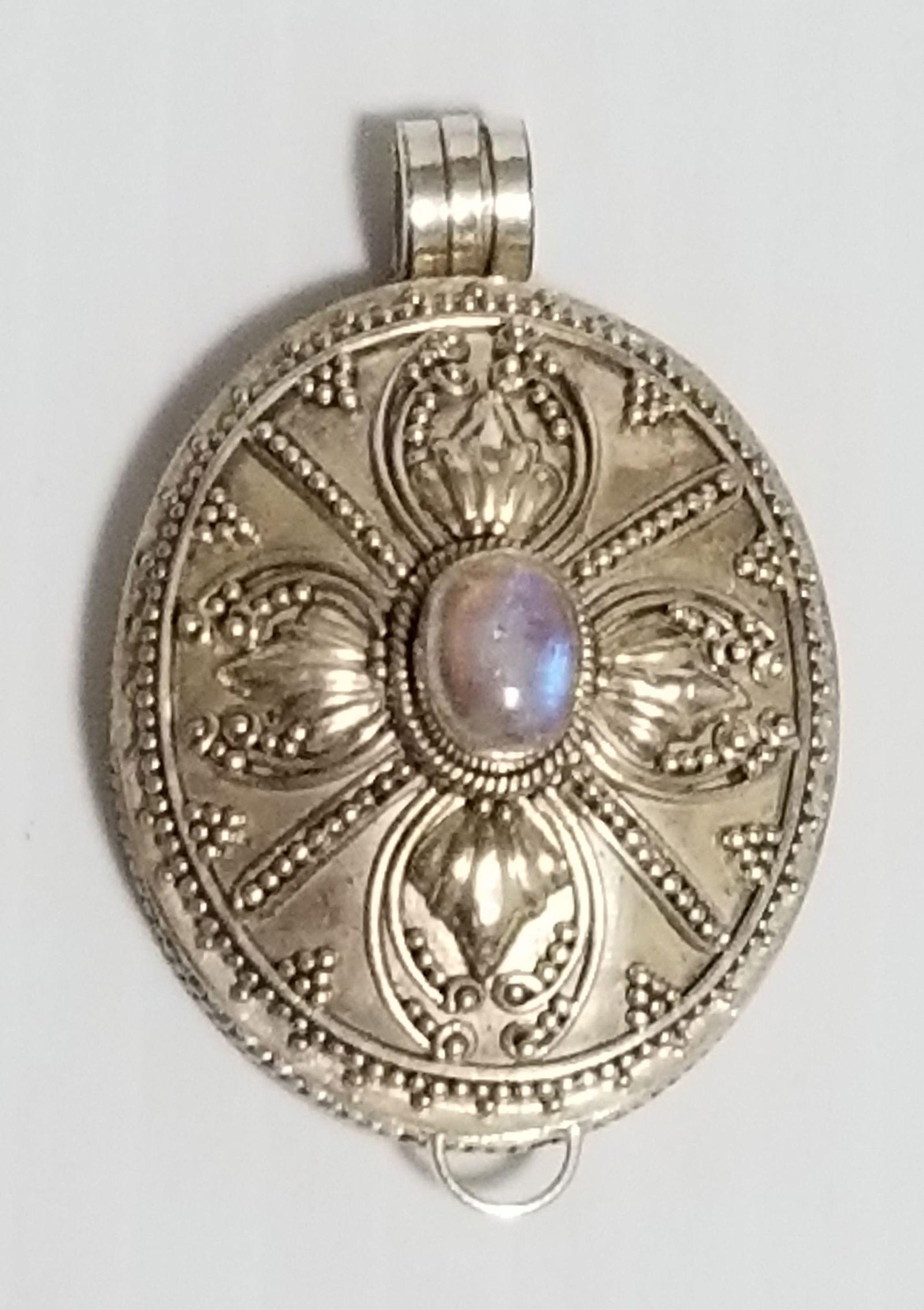 Nice 925 Clear Quartz Locket Pendant (1 of 5)