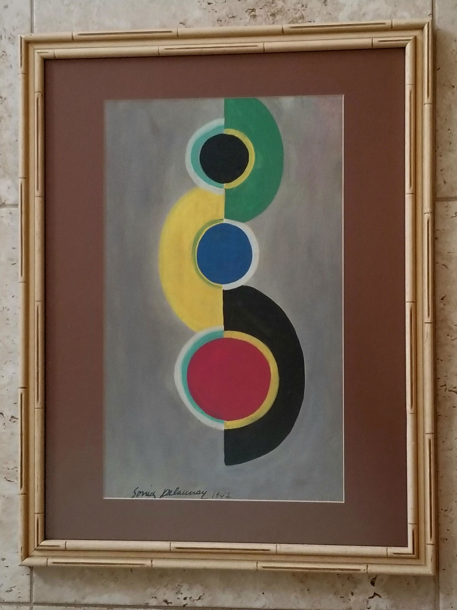 Sonia Tenk Delannay 1942 French Gouache Watercolor (1 of 2)