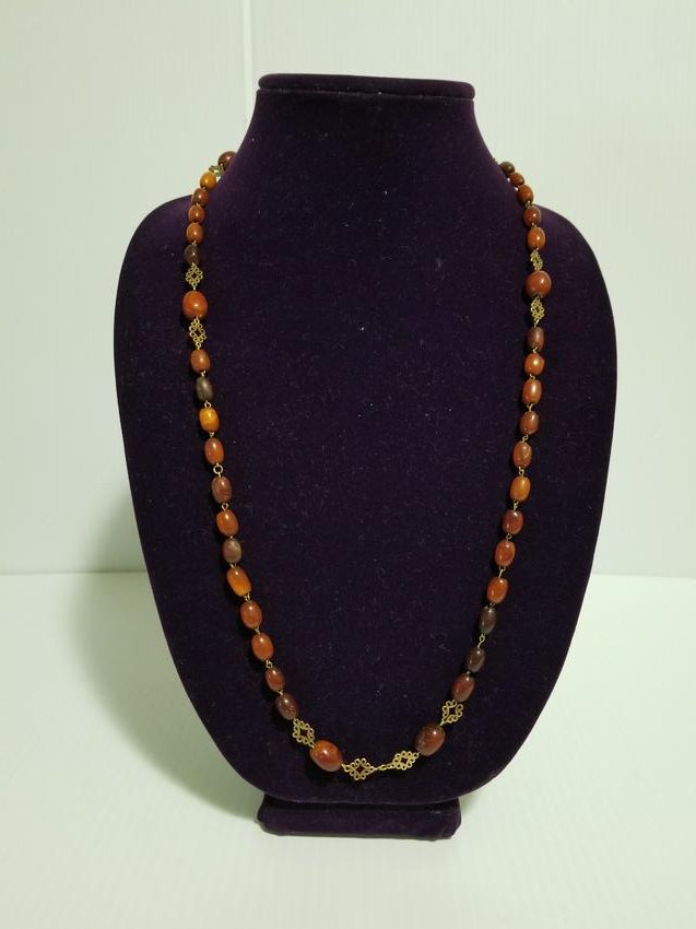 Spectacular Original 18 KT Amber Baltic Beads Necklace (1 of 6)