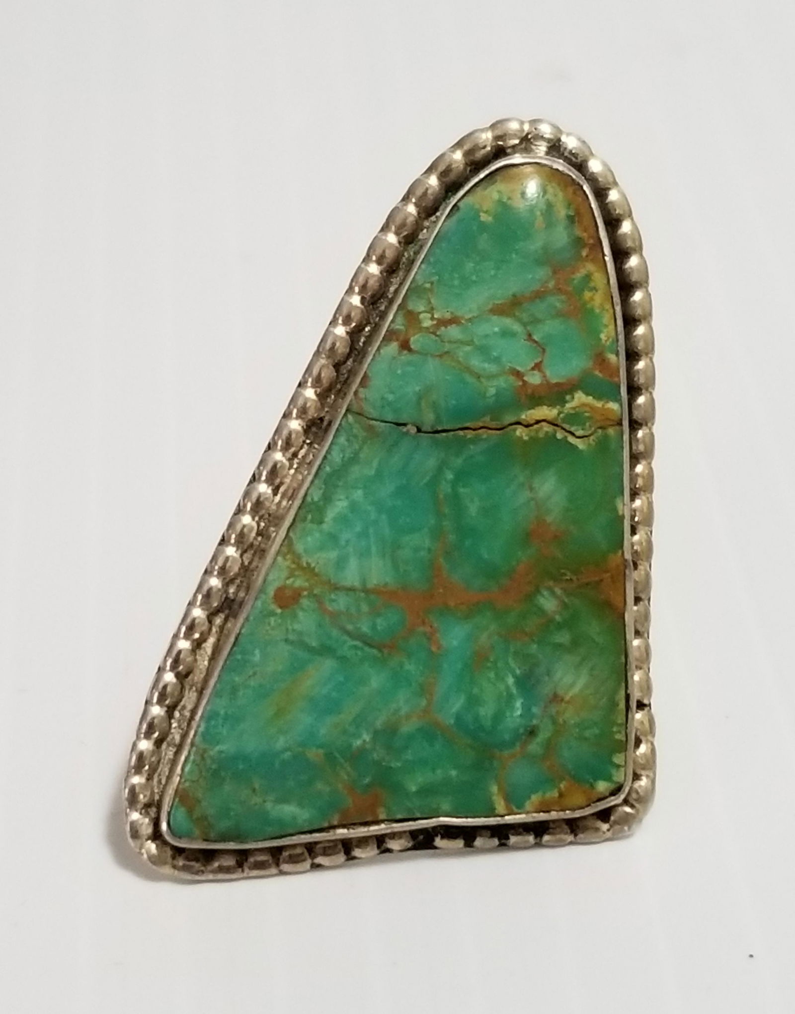 Large Amazing 925 Sterling Turquoise Navajo Ring (1 of 3)