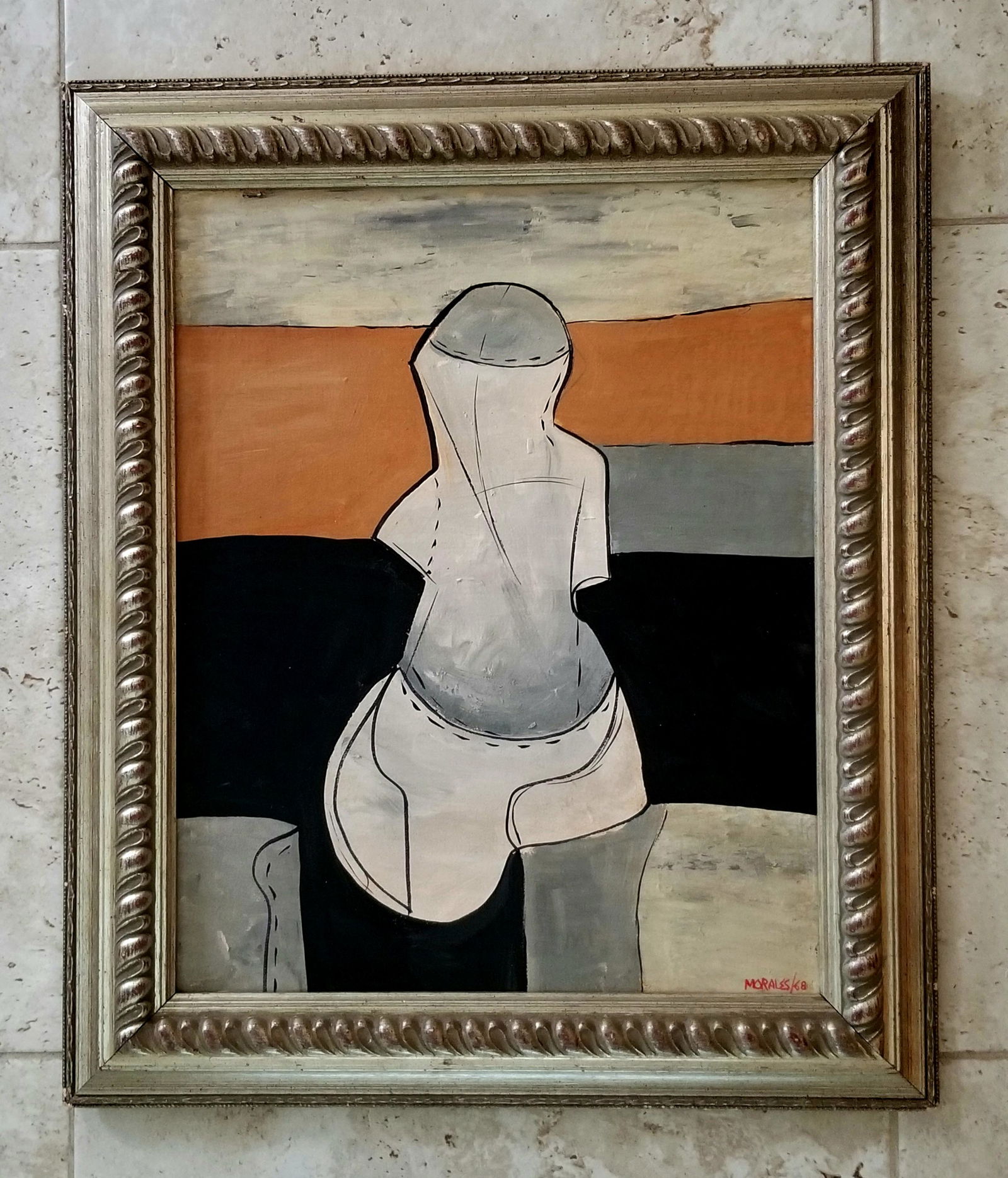 Armando Morales 1968 Oil Canvas: Attributed to Armando Morales, it does not have a COA. Medium: oil canvas. Provenance: private owner. 24.5 x 20.5 inches. Biography: Armando Morales, born January 15, 1927 in Granada, Nicaragua is an