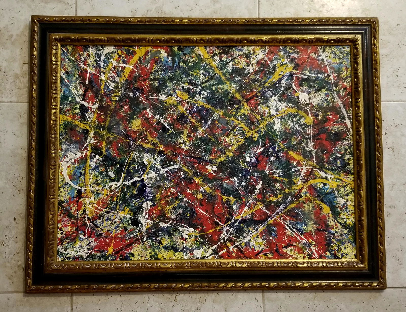 Jackson Pollock Oil Enamel on Canvas (1 of 4)