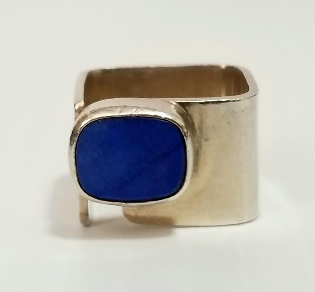 Nice Art Deco 925 Sterling Silver Blue Turquoise Ring (1 of 6)