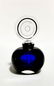 Nice Vintage Blue Crystal Signed Perfume Bottle