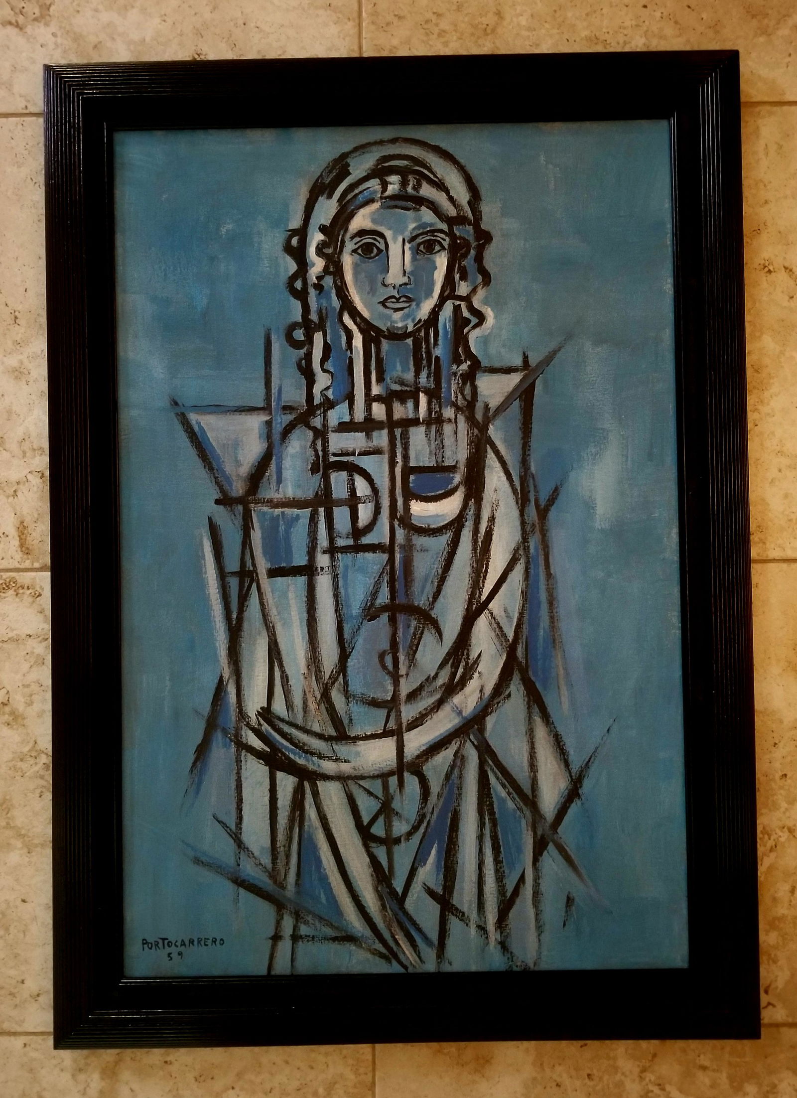 Rene Portocarrero Large Oil Canvas 1959 (1 of 3)