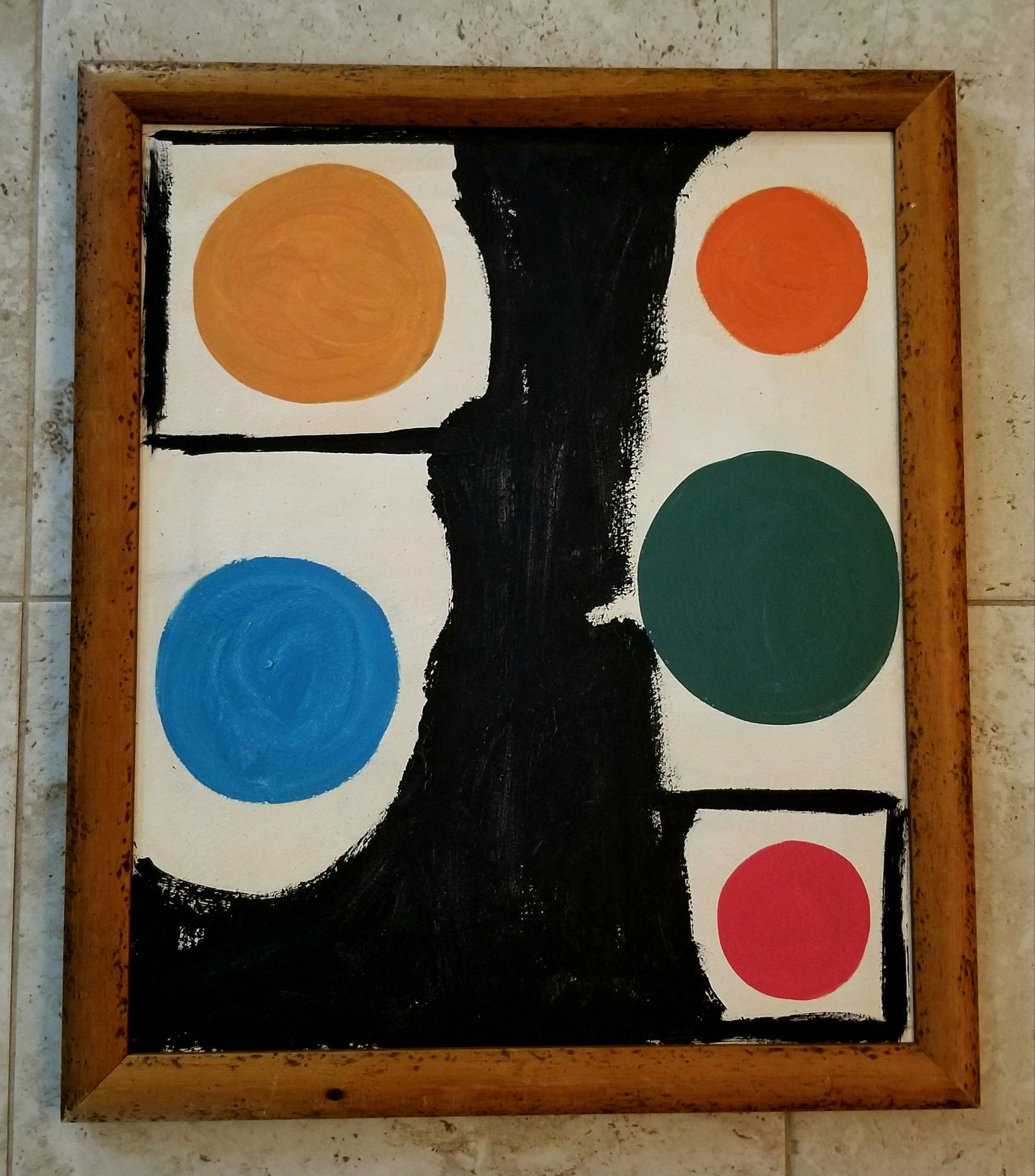 Patrick Heron Oil Canvas: Attributed to Patrick Heron, it does not have a COA. Medium: oil canvas. 27 x 23 inches. Provenance: private owner. Biography: Born at Headingley, Leeds in Yorkshire in 1920, he was the son of Thomas