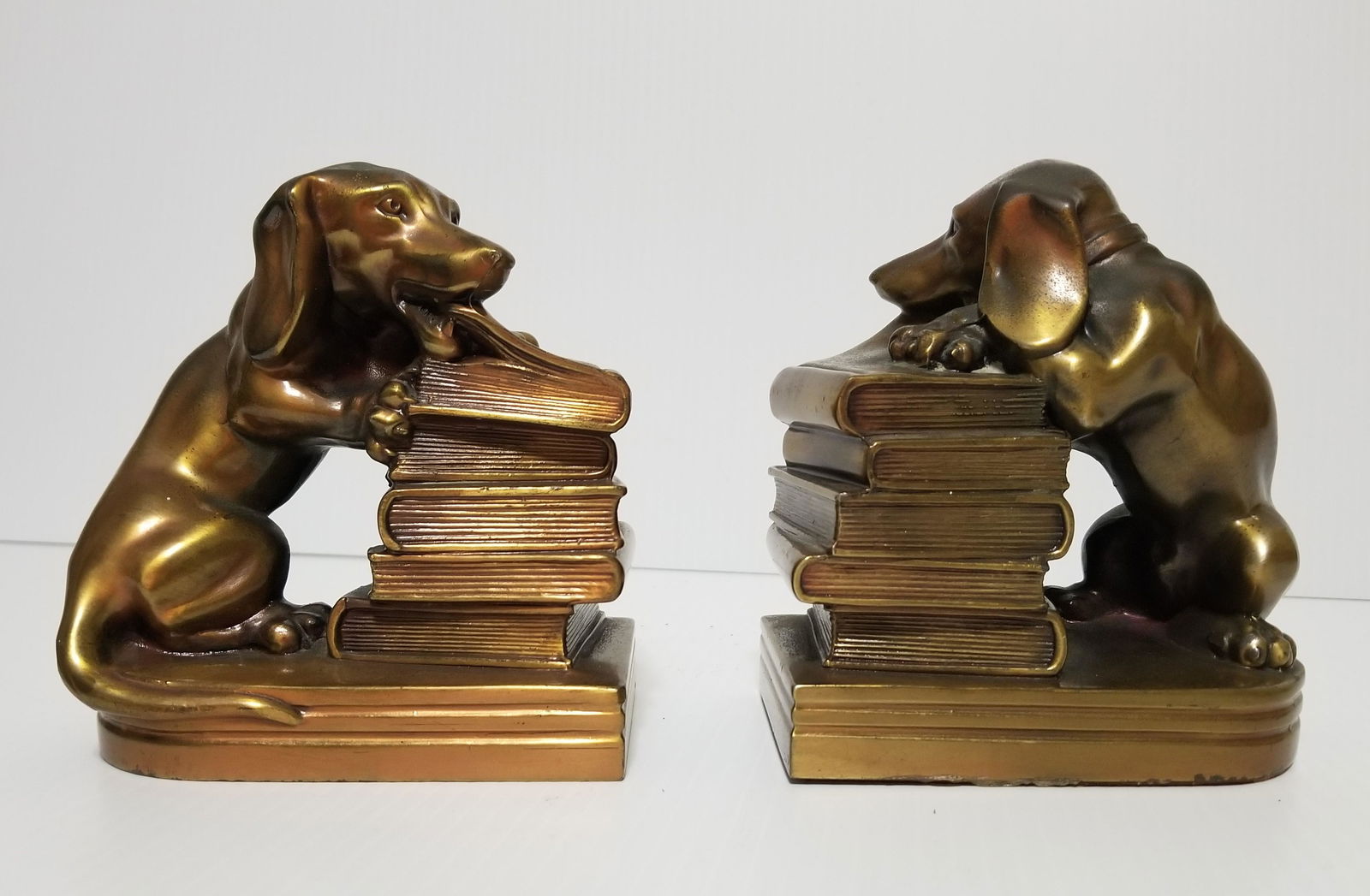 Vintage Brass Puppies Bookends (1 of 9)