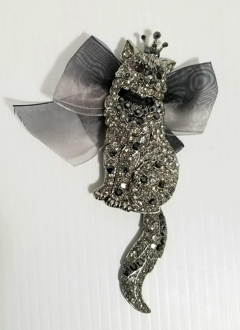 Huge By Janus Cat Swarovski Crystal Pin Brooch (1 of 3)