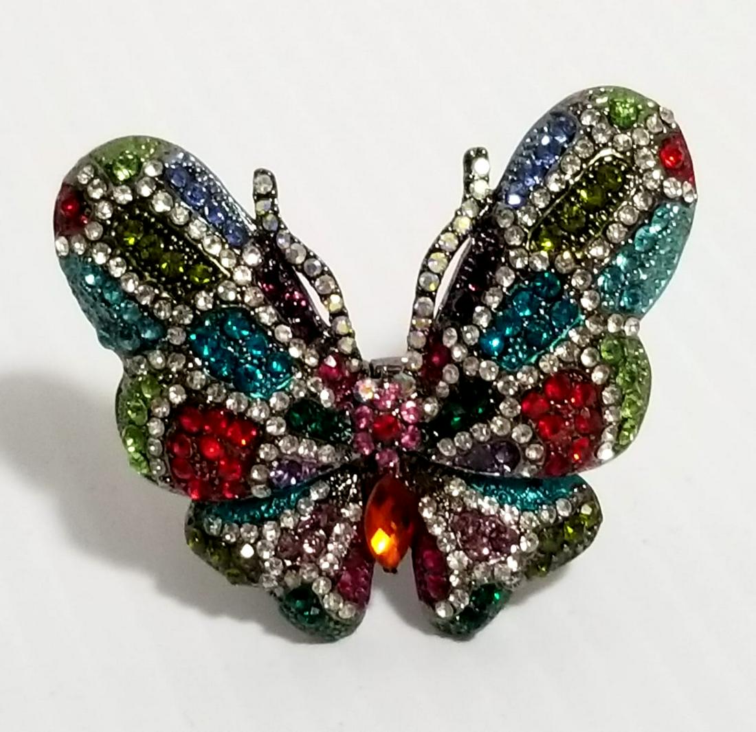 Beautiful Butterfly Multicolor Stones Ring (1 of 5)