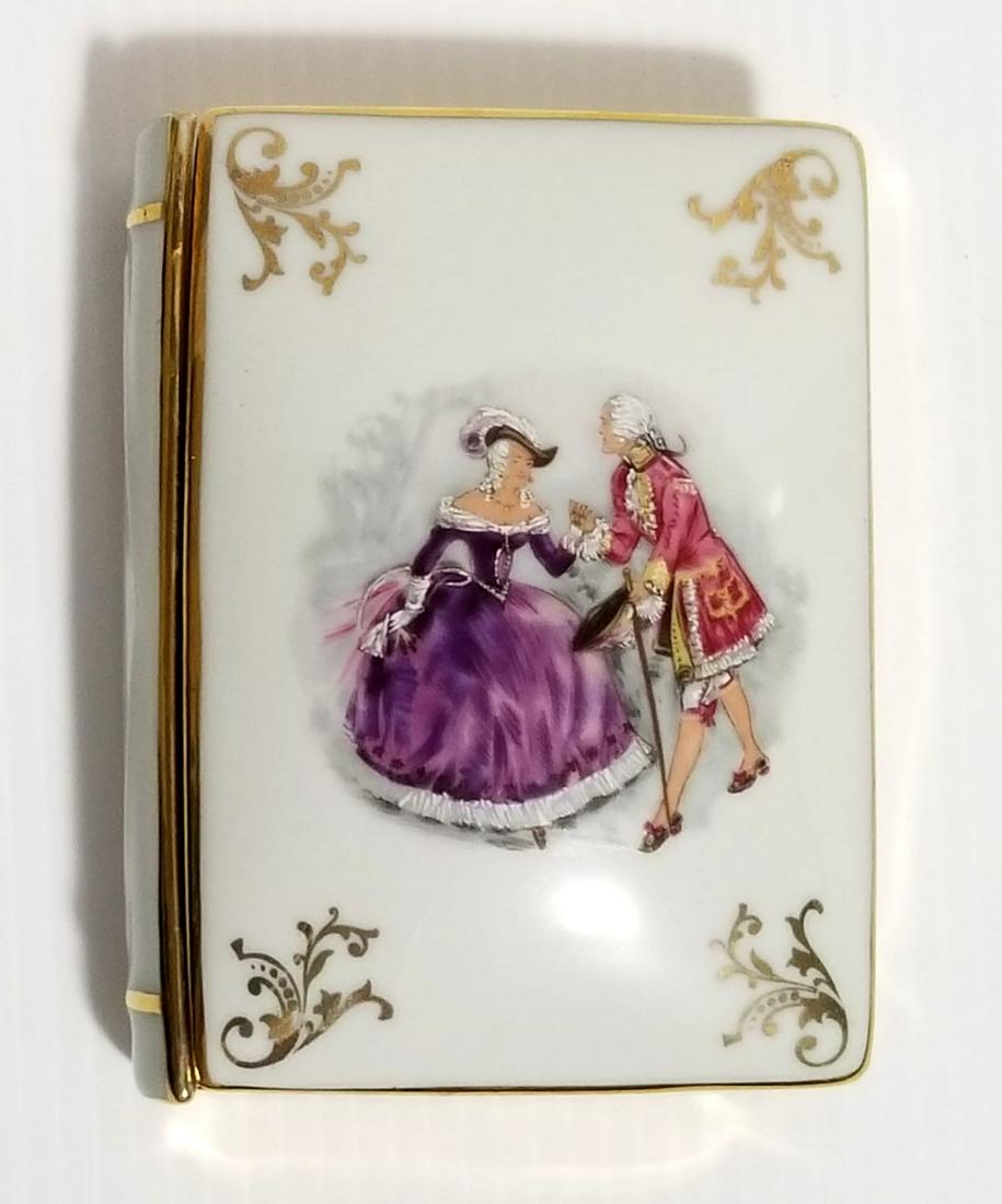 Elegant Vintage Romantic Scene Book Porcelain Box (1 of 10)