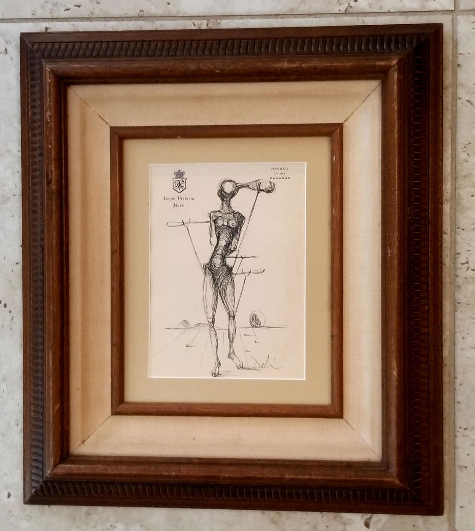 Salvador Dali Ink on Paper Drawing (1 of 3)