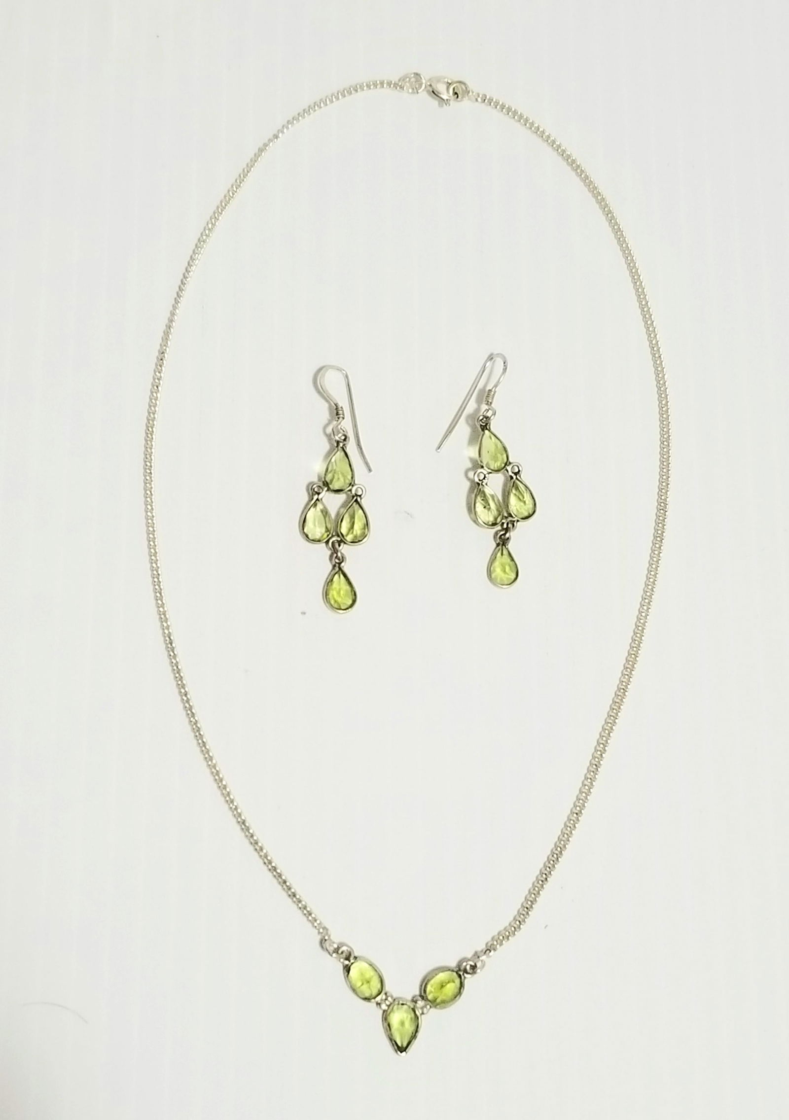 Nice 925 Sterling Green Peridot Set (1 of 9)
