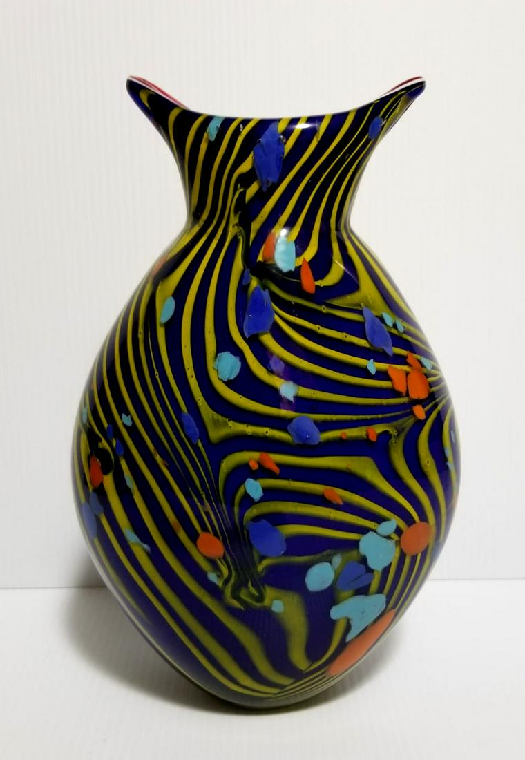 Beautiful Murano Multicolor Glass Vase (1 of 6)