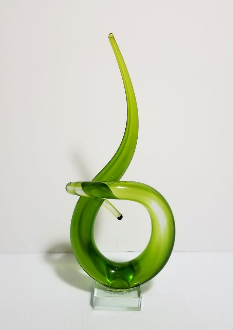 Nice Green Abstract Twist Italian Murano Glass (1 of 6)
