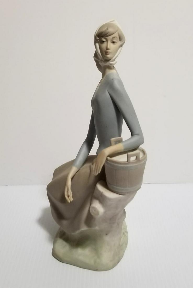Beautiful Lady with Basket Porcelain Figurine (1 of 4)