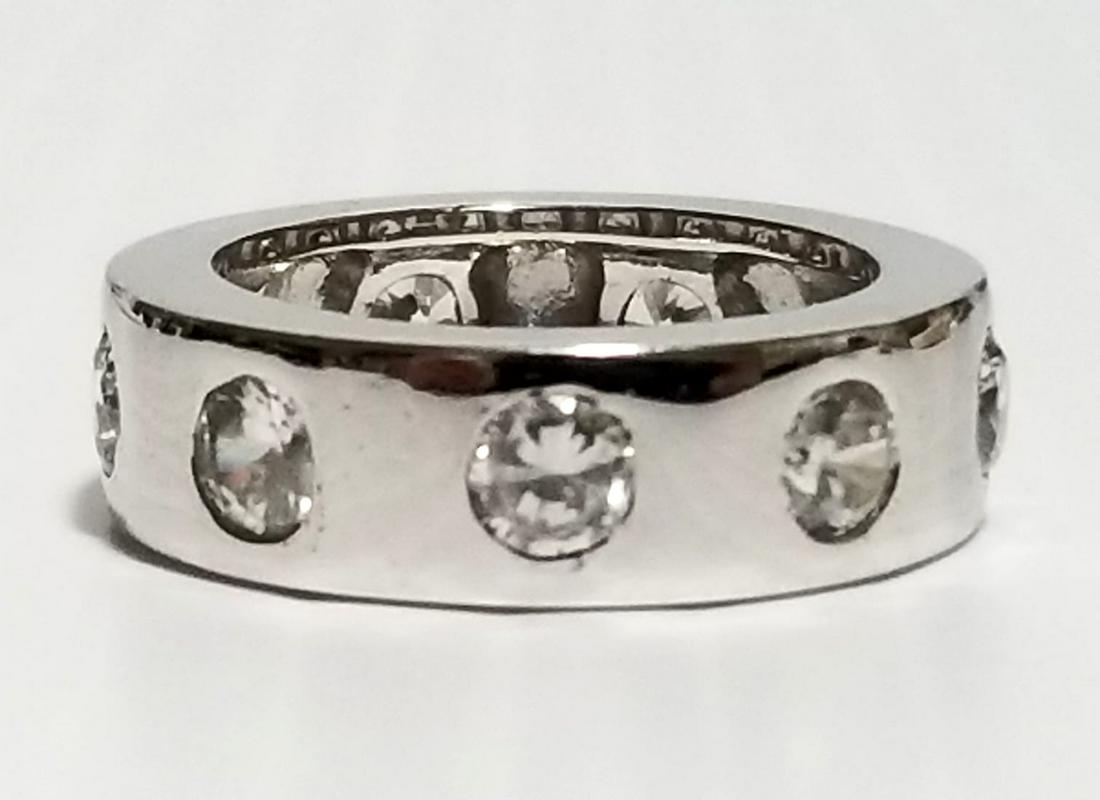 Nice 925 Sterling Silver Zirconia Ring (1 of 6)