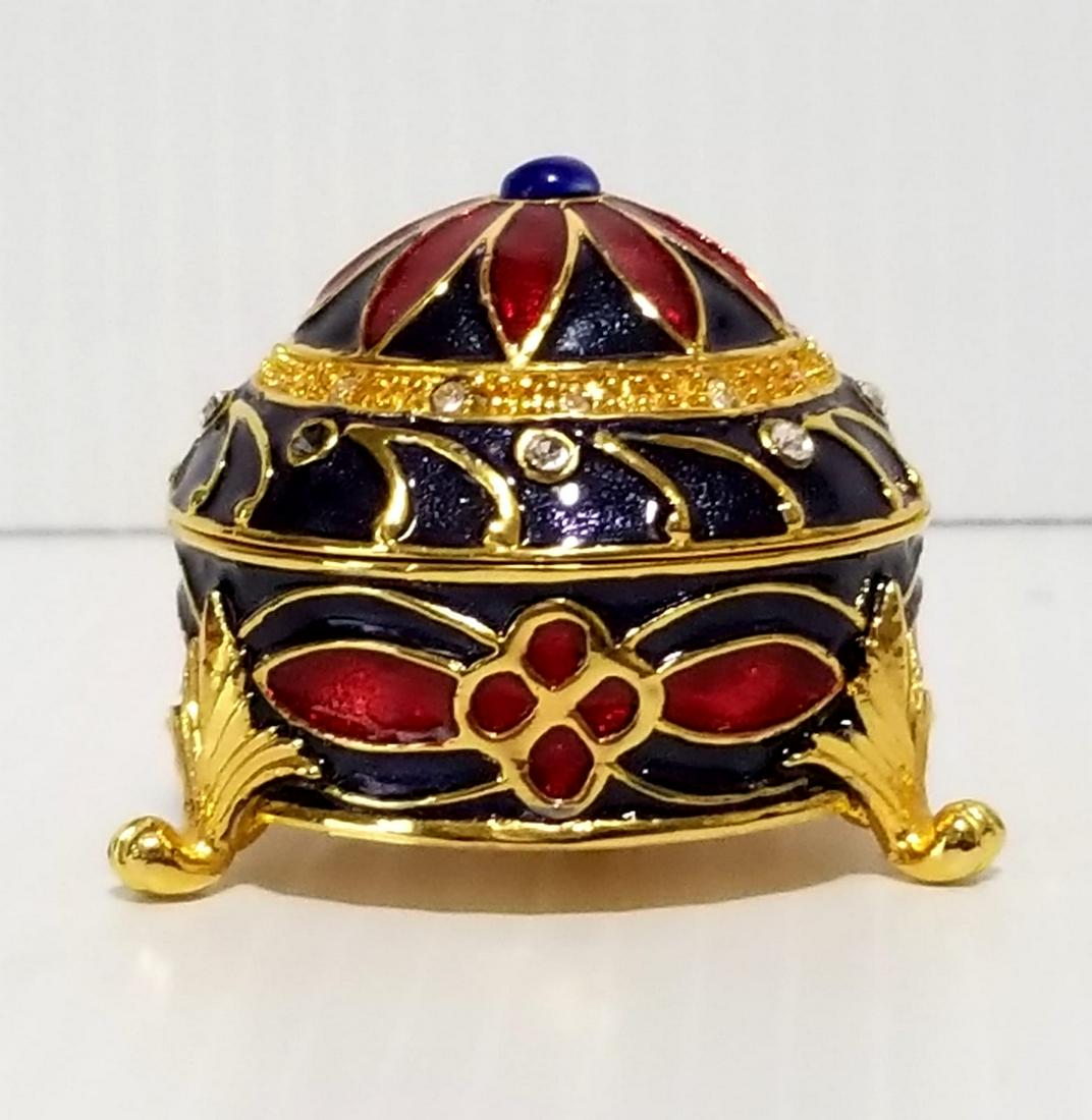 Beautiful Enamel Crystal Three Legs Trinket Box (1 of 5)