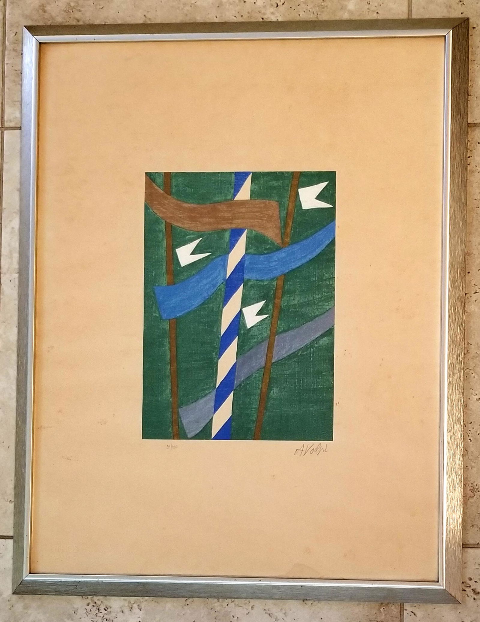 Vintage Alfredo Volpi Colored Lithograph (1 of 5)