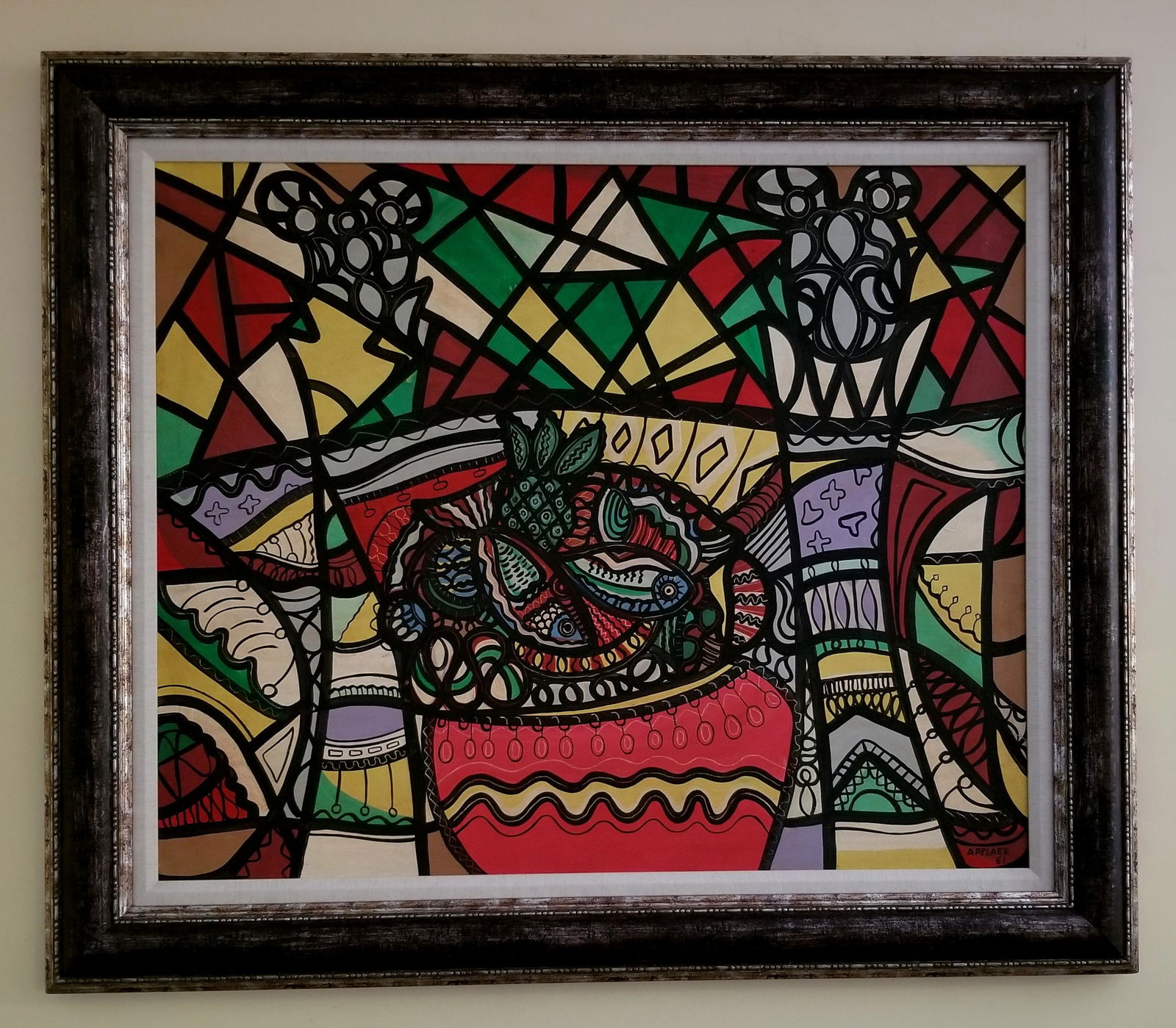 Amelia Pelaez 1961 Large Oil Canvas (1 of 4)