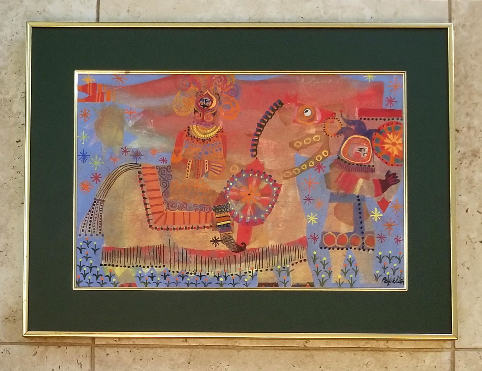 Regina Klein (Regi Klein) Original Mixed Media Paper (1 of 2)