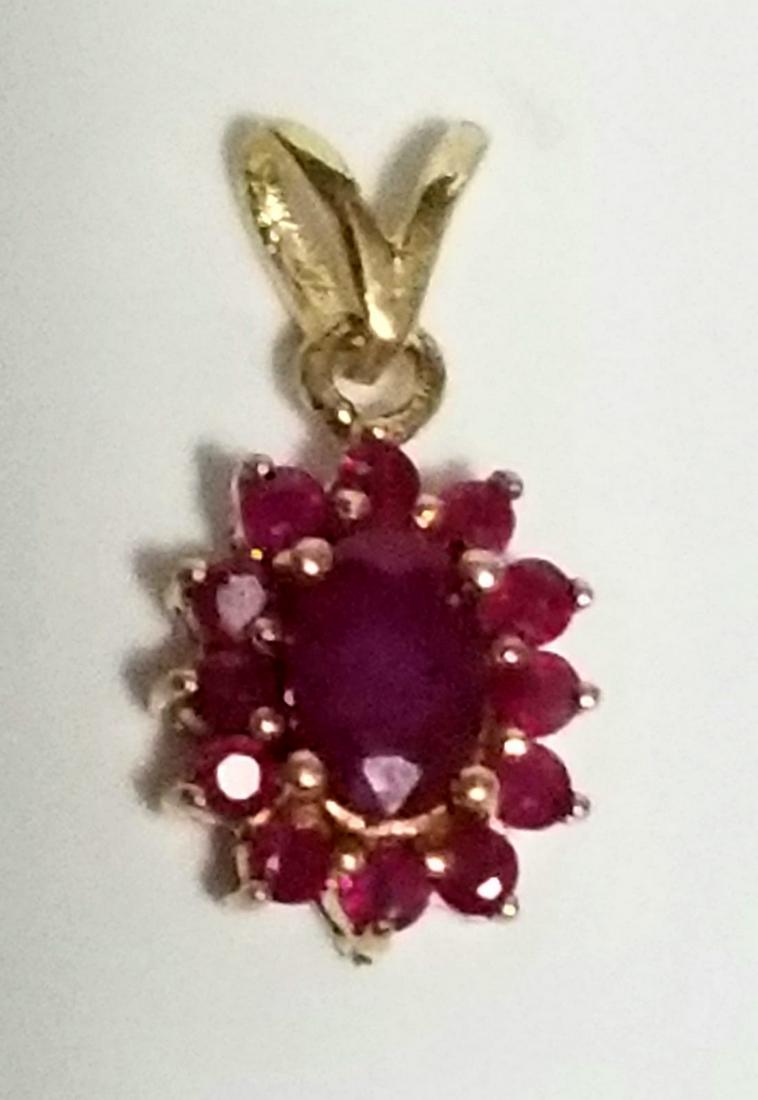 Beautiful 14KT Ruby Pendant (1 of 6)