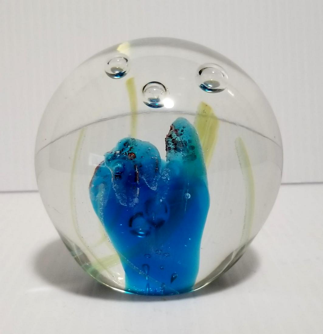 Beautiful Rolf Wald Signed Glass Paperweight (1 of 6)