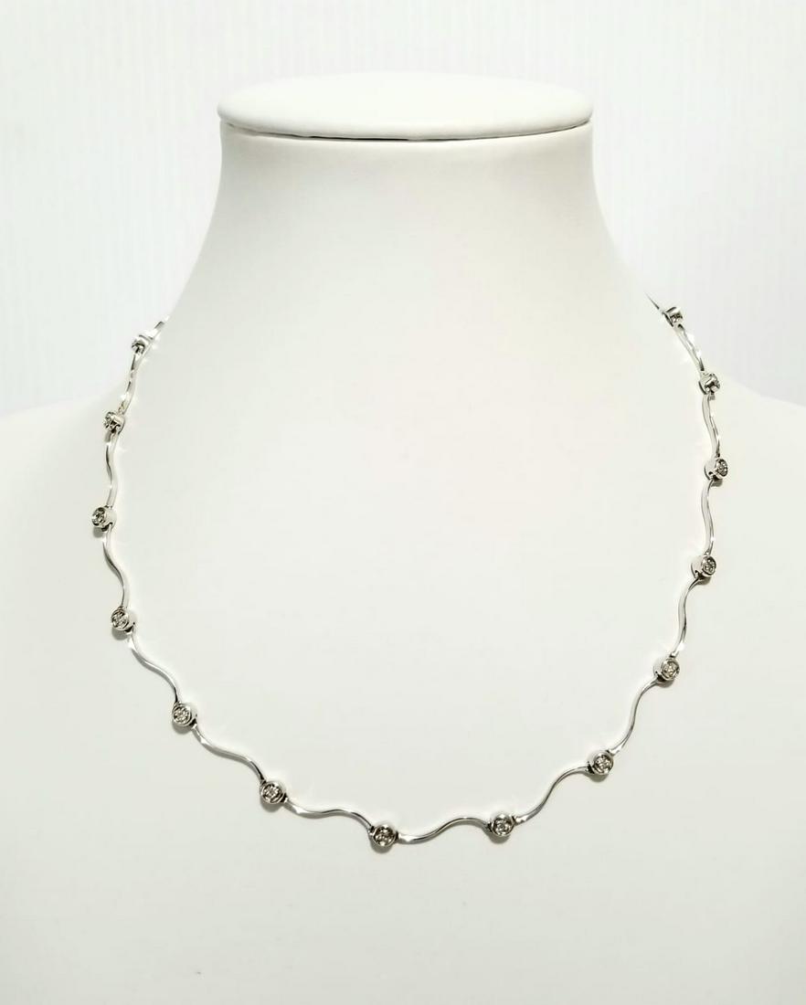 Beautiful 14KT Gold Diamond Choker Necklace (1 of 7)