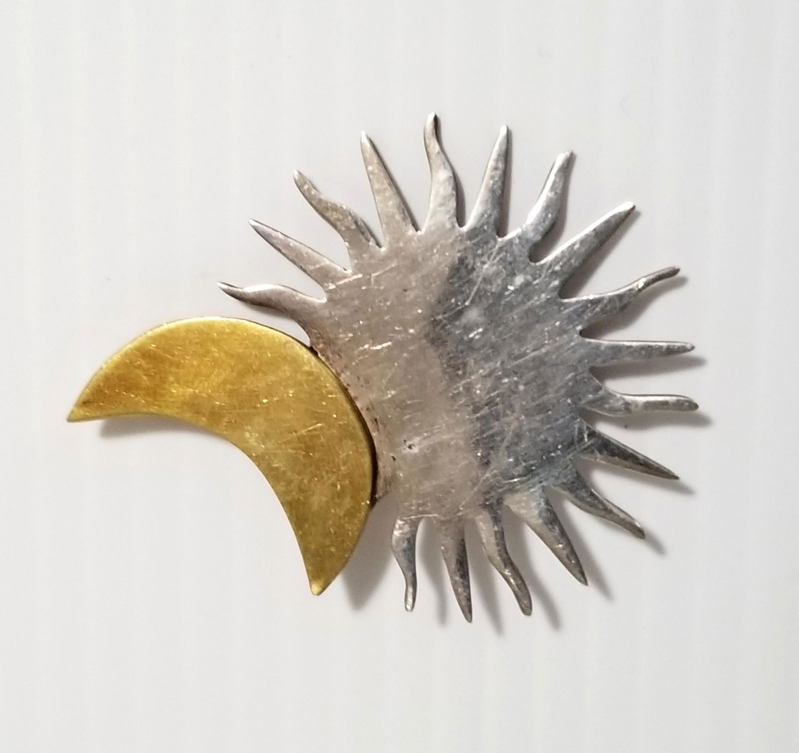 Designer 925 Mexico Sun and Moon Pin Brooch (1 of 4)